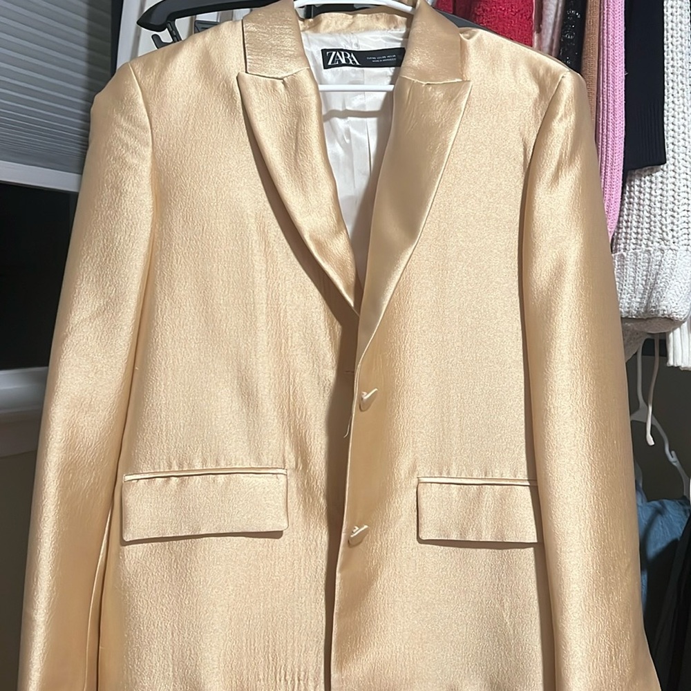 Gold Zara Blazer